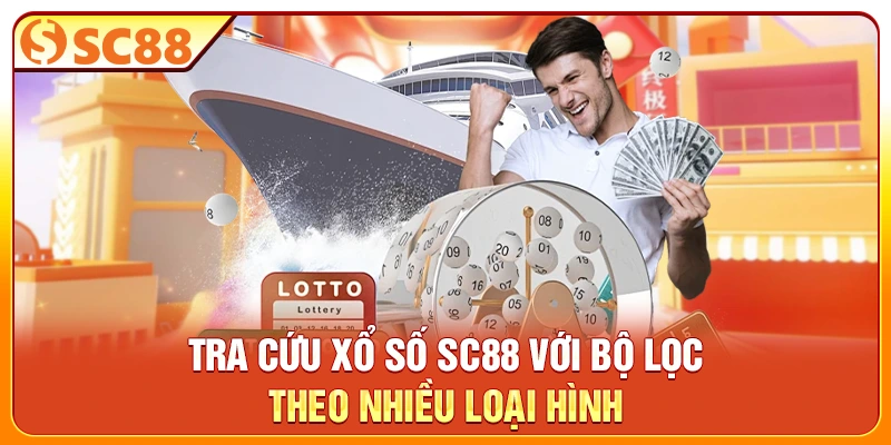 Tra cứu xổ số SC88 với bộ lọc theo nhiều loại hình