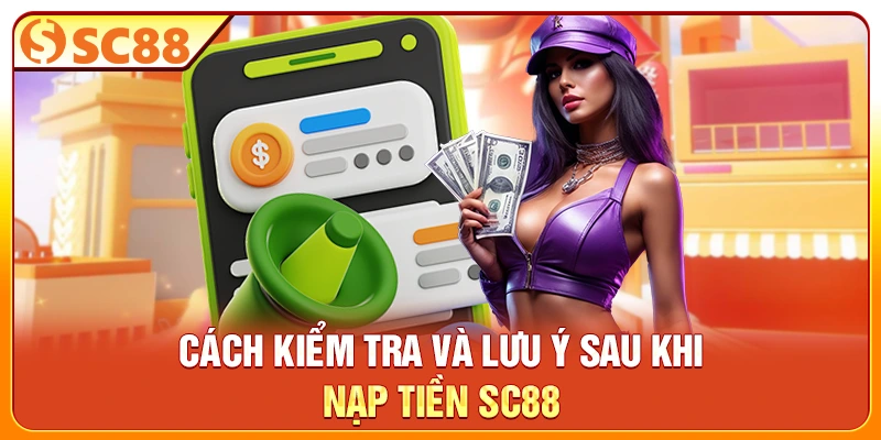 Cách kiểm tra và lưu ý sau khi nạp tiền SC88